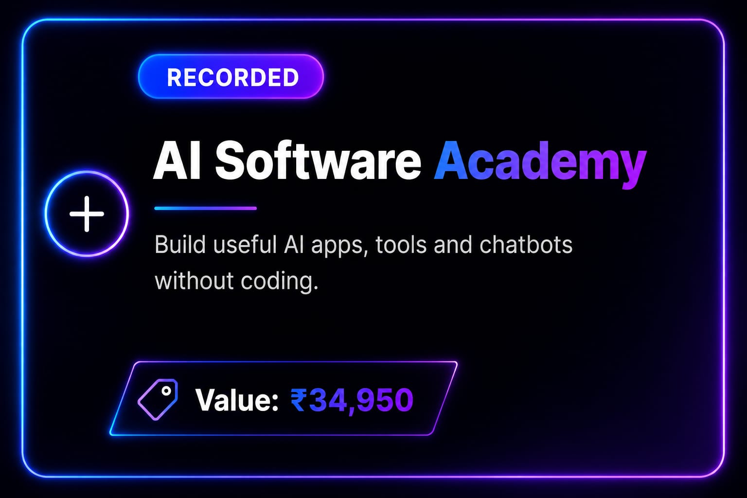 AI Software Academy - Value 34950 rupees